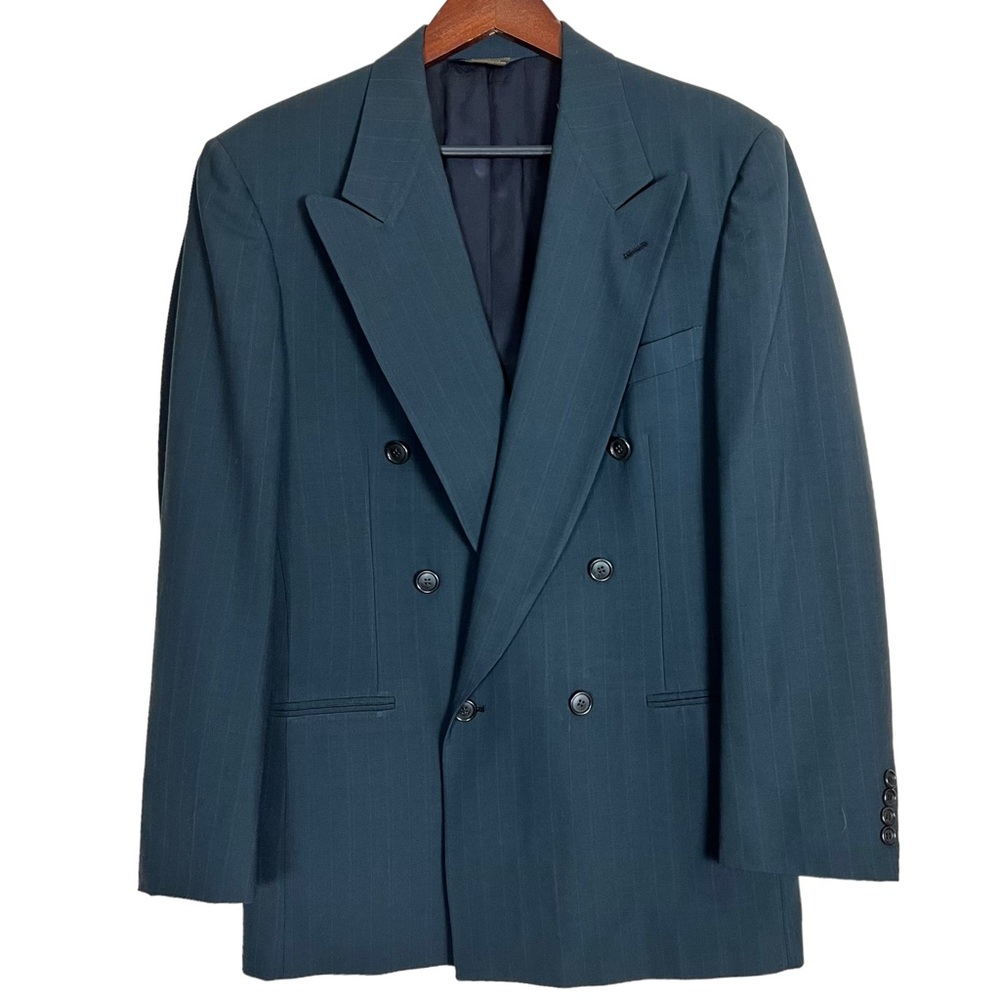 Nino Cerruti Rue Royale Double Breasted Wool Blazer Coat Jacket